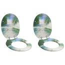 ARDEBO.de - Toilettensitz 2 pcs Grün 43,8 x 37,8 cm MDF-Platte