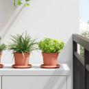 ARDEBO.de - Runder Blumentopf 24 pcs Ziegelrot Ø 12,5 x 10 cm Kunststoff