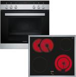 ARDEBO.de Siemens EQ110KA1Z Einbauherd-Set mit Glaskeramikkochfeld (EA64RGNA1E+HE113FBS2), 60cm breit, 66L, Schnellaufheizung, Umluft-Grill-System, Edelstahl