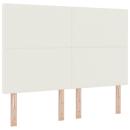 LED Kopfteil mit LED-Lichtleisten Creme 144 cm Polyester