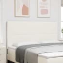 ARDEBO.de - LED Kopfteil mit LED-Lichtleisten Creme 180 cm Polyester