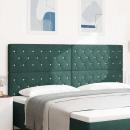 ARDEBO.de - LED Kopfteil mit LED-Lichtleisten Dunkelgrün 200 cm Polyester