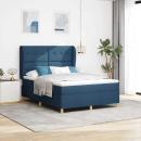 ARDEBO.de - Boxspringbett mit Matratze Dunkelgrau 90x190 cm Blau