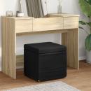 ARDEBO.de - Hocker Schwarz 41 x 41 x 40 cm Stoff und Pressholz