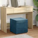 ARDEBO.de - Hocker Blau 41 x 41 x 40 cm Samt und Engineering Holz
