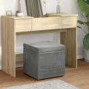 ARDEBO.de - Hocker Dunkelgrau 41 x 41 x 40 cm Samt und Engineering Holz