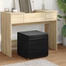 ARDEBO.de - Hocker Schwarz 41 x 41 x 40 cm Samt und Engineering Holz