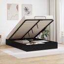 ARDEBO.de - Ottoman Bettgestell Schwarz Eichen-Optik 193 x 120 x 25 cm