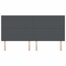 LED Kopfteil mit LED-Lichtleisten Dunkelgrau 200 cm Polyester