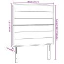 LED Kopfteil mit LED-Lichtleisten Schwarz 90 cm Polyester