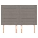 LED Kopfteil mit LED-Lichtleisten Taupe 144 cm Polyester