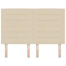 LED Kopfteil mit LED-Lichtleisten Creme 144 cm Polyester