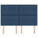 LED Kopfteil mit LED-Lichtleisten Blau 160 cm Polyester