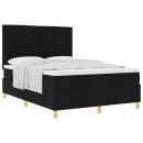 ARDEBO.de - Boxspringbett mit Matratze Schwarz 160 x 200 cm Stoff
