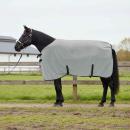 ARDEBO.de - Pferdedecke Hellgrau und Rosa Polyester