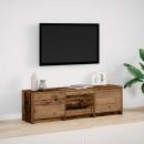 ARDEBO.de - TV-Schränk mit LED Altholz 140 x 34 x 40 cm Holzwerkstoff