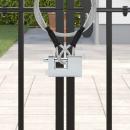 ARDEBO.de - Vorhängeschloss 12 pcs Silber 7,8 x 2 x 5 cm Eisen