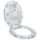 ARDEBO.de - Toilettensitz Blau und Weiß Porzellan 44 x 38 cm MDF-Platte