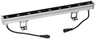 ARDEBO.de EVN LED Wallpainter, IP65, 9W, 3000K, 729lm, 24V/DC, Ein- und Ausgang je 24cm Leitung mit Stecksystem, silber (P65240902)