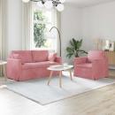 ARDEBO.de - Sofa 2 pcs Rosa Gesamtabmessungen: 158 x 78 x 80 cm (B x T x H)