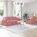 ARDEBO.de - Sofa 2 pcs Rosa Gesamtabmessungen: 198 x 78 x 80 cm (B x T x H)
