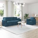 Sofa 2 pcs Blau Gesamtabmessungen: 198 x 78 x 80 cm (B x T x H)
