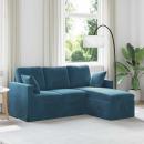 ARDEBO.de - Sofa Blau Gesamtabmessungen: 178 x 134 x 80 cm (B x T x H) Samt