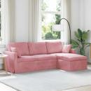 ARDEBO.de - Sofa Rosa Gesamtabmessungen: 228 x 134 x 80 cm (B x T x H) Samt