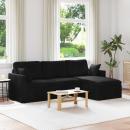 ARDEBO.de - Sofa Schwarz Gesamtabmessungen: 228 x 134 x 80 cm (B x T x H)