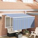 Einziehbare Markise Blau und Weiß 300 x 200 cm