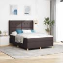 ARDEBO.de - Boxspringbett mit Matratze Braun 140 x 200 cm Stoff