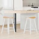 ARDEBO.de - Esszimmerstühle 2 pcs Weiß 46 x 37 x 63 cm Massives Gummiholz