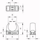 ARDEBO.de - Quick-Schelle M25, PP, lichtgrau, RAL 7035