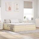 ARDEBO.de - Aufbewahrungsbett mit Matratze Creme 180 x 200 cm Polyester