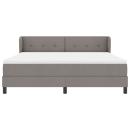 ARDEBO.de - Boxspringbett mit Matratze Taupe 180 x 200 cm Stoff