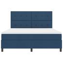 ARDEBO.de - Boxspringbett mit Matratze mit LED Blau 180 x 200 cm Stoff