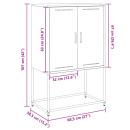 ARDEBO.de - TV-Schrank Anthrazit 68x39x60,5 cm Stahl