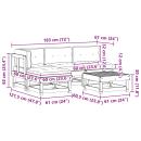 ARDEBO.de - Garten-Lounge-Set 13 pcs Wachsbrown und Taupe