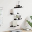 ARDEBO.de - Wandregal mit Regal Wandmontiert 4 pcs Schwarz 30 x 9 x 2,5 cm