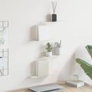 ARDEBO.de - Wandregal mit Regal Wandmontiert 4 pcs Weiß 30 x 9 x 2,5 cm