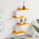 ARDEBO.de - Wandregal mit Regal 4 pcs Senfgelb 30 x 18 x 2,5 cm