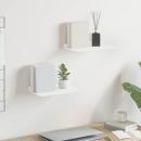 ARDEBO.de - Wandregal mit Regal Wandmontiert 2 pcs Weiß 30 x 18 x 2,5 cm