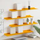 Wandregal mit Regal 4 pcs Senfgelb 80 x 18 x 2,5 cm