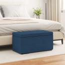 Hocker Blau 81 x 41 x 40 cm Stoff und Pressholz