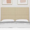 LED Kopfteil mit LED-Lichtleisten Grau-Grün 144 cm Polyester