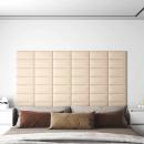 Wandkopfteilen 12 Stk. 30 x 15 cm Creme Stoff