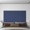 Wandkopfteilen 12 Stk. 60 x 15 cm Blau Stoff