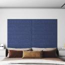 Wandkopfteilen 12 Stk. 90 x 15 cm Blau Stoff