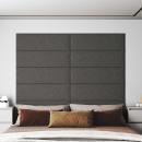 Wandkopfteilen 12 Stk. 90 x 30 cm Dunkelgrau Stoff