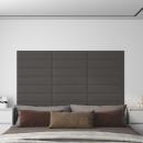 Wandkopfteilen 12 Stk. 60 x 15 cm Dunkelgrau Stoff